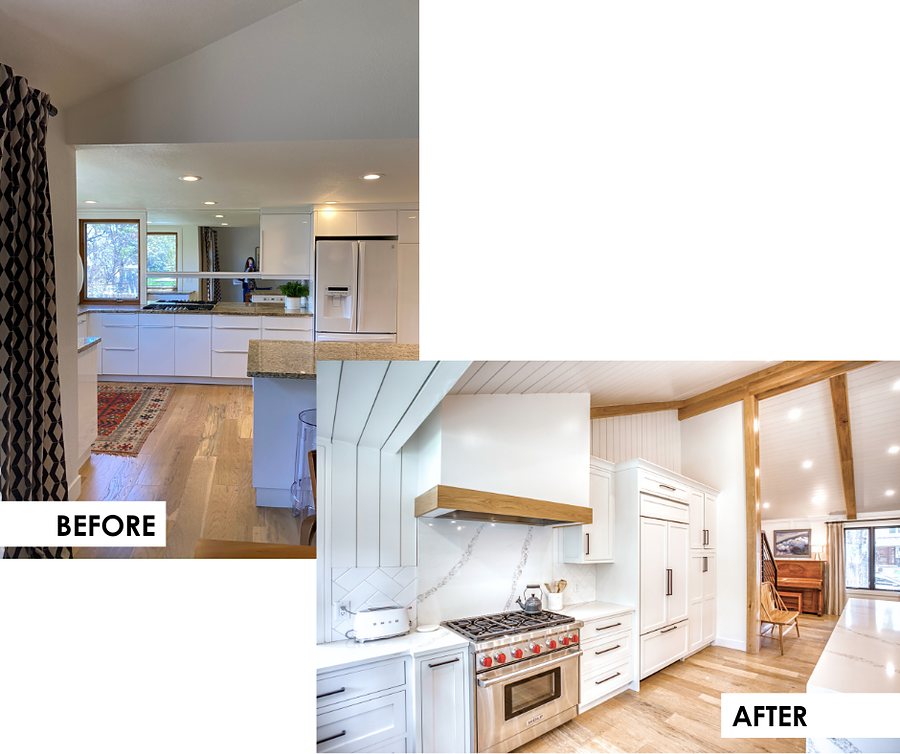 Greenwood Village full remodel before and after collage